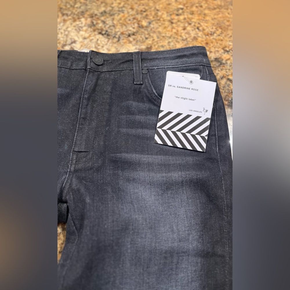 NWT Free People x Sandrine Rose Color Block Ankle Zipper Skinny Jeans - Picture 8 of 14